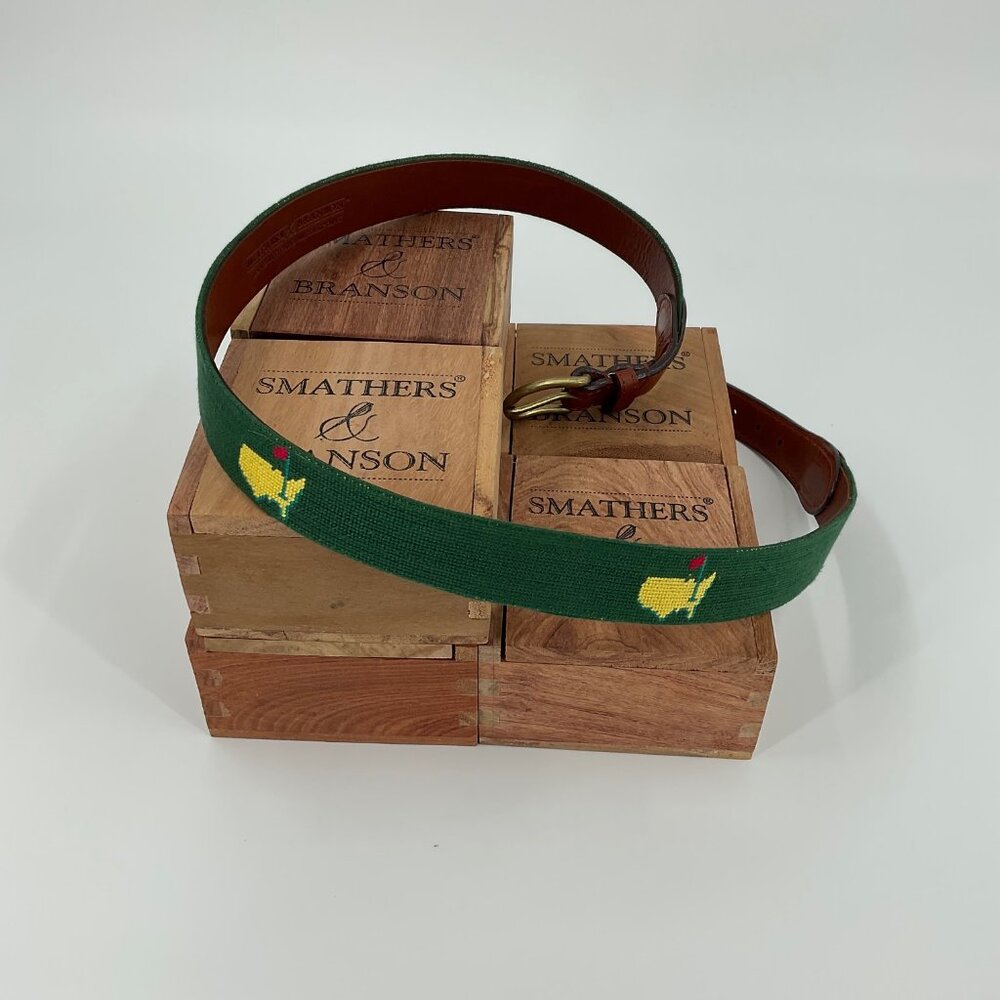 Masters! Classic Smathers and Branson ANGC Green Masters Belt - NWT - Size 38